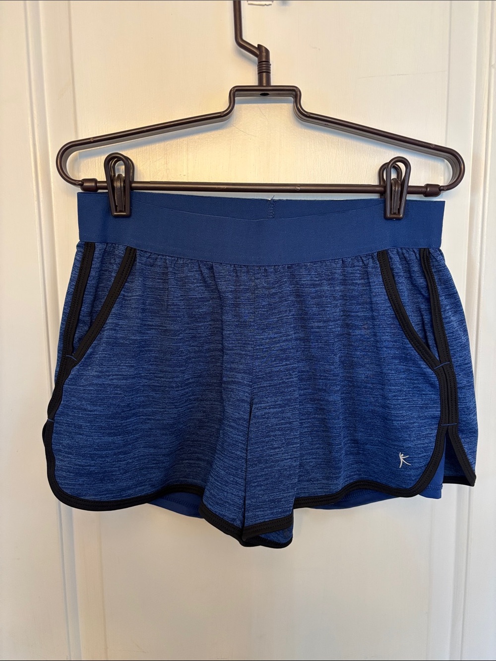 Danskin Now Blue Athletic Shorts with Black Trim